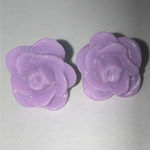 Lavender Floral Stud Earrings Purple Photo 1