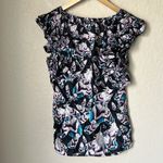 Anthropologie leifsdottir feather silk blouse Black Size 6 Photo 6