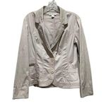 Coldwater Creek Shaped Blazer Jacket Cream Tan Size 10 Photo 0
