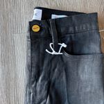 frame denim FRAME Women's Le Sylvie Coated Straight-Leg Jeans Black Noir Photo 7