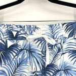 Talbots  Women's Washed Linen Drawstring Watercolor Leaves Shorts‎ Blue Size 1X Photo 3
