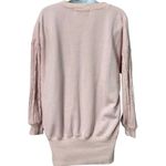 Vintage 80s Baby Pink Mixed Media Skiing Winter Sweatshirt Crew Neck Size L Size L Photo 5