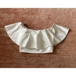 Badgley Mischka Women's Top BELLE   Off Shoulder Nance White Color Size 4/36 Photo 9