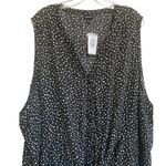 Torrid  Black White Polka Dot Blouse Tank Top Front-tie Summer Blouse 5X Photo 4