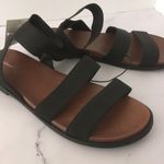 Black Double Band Sandals, Size 6 Photo 2