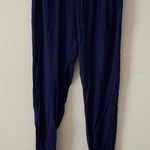 Monrow Blue Crepe Pull On Pants Rayon Jogger Photo 0
