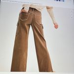 SO  Women's High Rise Wide Leg Cargo Jeans - Brown NWOT Photo 2