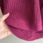 RDI Berry/Purple/Maroon Oversized Knit Cozy Sweater, Leggings Sweater, Size XL Photo 4