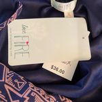 Love, Fire Love Fire spaghetti strap mauve & navy blue XL crop top Photo 4
