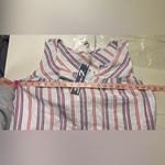 Seven7 Seven 100% Cotton Size Small Sleeveless Top White Red Blue Stripes New Tie Back Photo 2