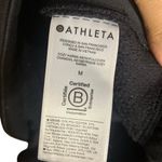 Athleta  Cozy Karma Asym Pullover Fleece Lined Sweatshirt Top Black Med #759 Photo 9
