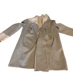 Diane Von Furstenberg  "MACKENZIE" WOOL BLEND REVERSIBLE TAUPE CARDI COAT (L) Photo 7