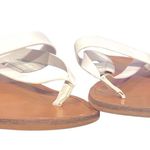 Vince Tess White Leather Toe Post Thong Sandals 9 Photo 4