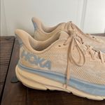 Hoka  One One Clifton 9 Blue beige running walking sneaker Womens 9 Photo 2