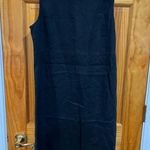 Garnet Hill Women’s  Black Pure Linen Sleeveless Lagenlook Minimalist Dress 10 Photo 0