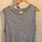 Ann Taylor Ava & VIV dress 2x soft Chevron Black and White sleeveless stretch Photo 1