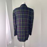 Charter Club Vintage ‘90s by Jane Justin Navy, Green, Yellow & Red Plaid Blazer Photo 3