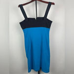 Derek Lam For Design Nation Blue Black Colorblock Sleeveless Bodycon Dress Photo 6