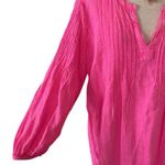 Vineyard Vines  Long Sleeve Linen Cover-up Dress In Fiesta Fuschia Photo 8