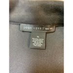 Joan Vass Joan‎ Vass Faux Suede Vegan Leather Blazer Womens XL Black Stretch Jacket Photo 4