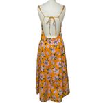 Free People NWT Finer Things Maxi Dress in Sunshine Combo Orange Floral Size L Photo 7