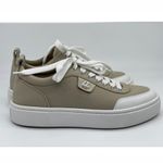 Christian Louboutin Beige White Simplerui Fabric Leather Low Top Flat Calf Gomme/ Toile Tennis Sneakers Sz 39.5 (9.5) Photo 4