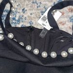 Forever 21 New! mini black dress with pearls. Size small Photo 3