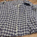 Vintage Y2K 90s Daisy Printed Skater Dress Size Small Blue Photo 4