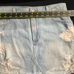 Hollister  distressed high rise denim 5 pocket stone washed mini skirt Photo 2