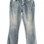 BLANK NYC NWT The Varick Kick Flare Rainbow Embroidered Button Fly Jeans Size 25 Photo 0