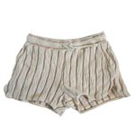 Faherty  Women's Pacifica Terry Cloth Cream Stripe Drawstring Coastal Shorts- S Photo 1