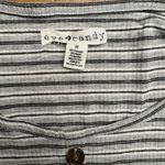 Eye Candy  Women's Medium Long Sleeve Shirt‎ Faux Button Micro-ribbed Photo 2