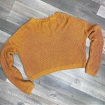 Aeropostale Waffle Knit V-neck Sweater Mecca Gold Medium Long Sleeve Photo 2