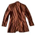Vintage Tribal Linen Blazer Brown Size 6 Photo 7