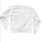 Vintage Lace Appliqué Christmas Angel Sweatshirt Crewneck White Gold Stars Size M Photo 1