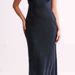 Meshki  Maxi Satin Nadia Dress Back Cowl Photo 0