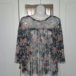 Belle Sky NWOT Belle + Sky Floral Print Mesh Top Photo 0