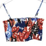 Anthropologie NWT O.P.T. Floral Smocked Linen Blend Crop Top Size Small S NEW Photo 0