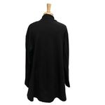 Bryn Walker 100% Wool Open-Front Knit Cardigan Sweater Classic Black size Small Photo 2