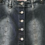 Hot Kiss Women’s Blue Denim Mini Skirt with Button Closure Photo 3