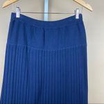 Vintage Medium Pleated High Waist Skirt Scottish Norwegian 40’s 50s Retro Winter Blue Photo 3