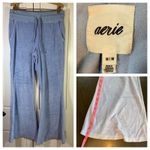 Aerie  Womens Medium Velour Flare Leg Drawstring Waist Lounge Pants‎ Blue Photo 12