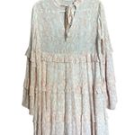 Karlie Tiered Flutter Tunic Dress Womens Medium Multicolor Print Fairy Gauze Photo 0