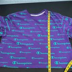  Purple Champion Print Crew Neck Short Sleeve Cropped Tee Size XL Photo 7
