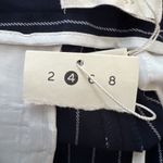 Rimless Pants Womens 4 Navy Blue White Skinny Leg Career Office Workwear Casual Photo 5