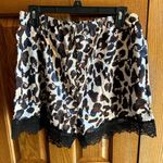 2 piece Leopard Sleep Set Cami & Shorts Size XL Silky Lingerie Pajamas Photo 4