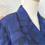 J.Crew Collection Tie Detail Floral Jacquard Blazer Navy Blue Sz S NWT Photo 4