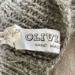 Vintage Olivia Paul 100% Alpaca Made in England Texture Knit Grey Crop Sweater L Gray Size L Photo 6