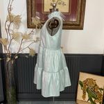 Amanda Uprichard  Connolly Ice Blue Shimmer Tiered Mini Dress - Sz S 🧡🎀 Photo 8