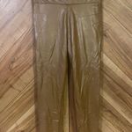 Women’s Small Tan Polyurethane (Faux Leather) Full Length Leggings Photo 1